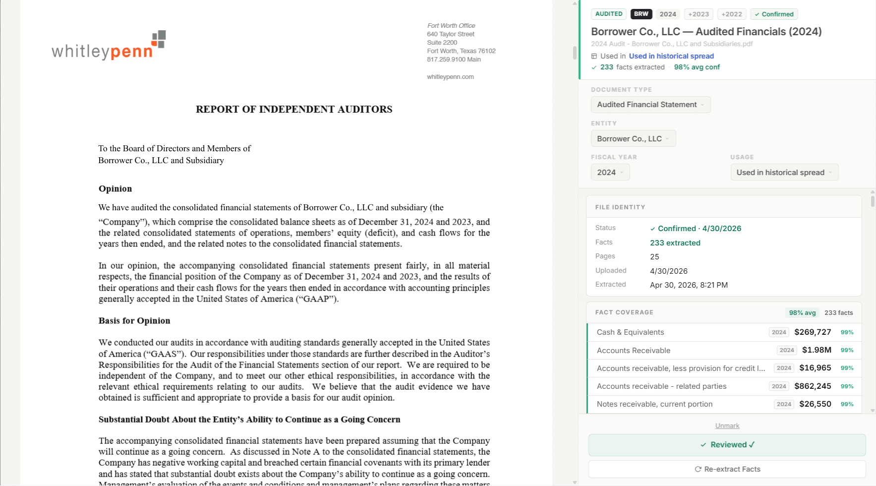 Source document product screenshot